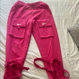 Cardi B Reebok Pink Track Pants with Pockets